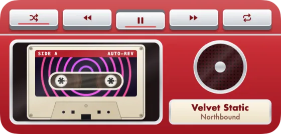 The widget as the Cherry Lacquer cassette deck