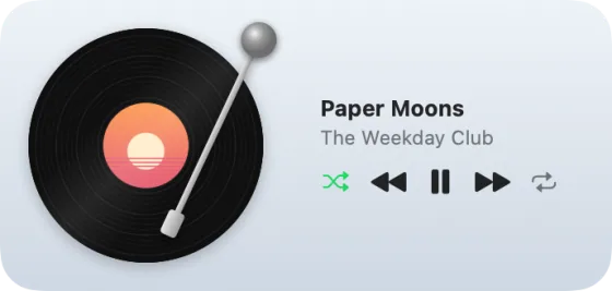 The widget as the Classic turntable