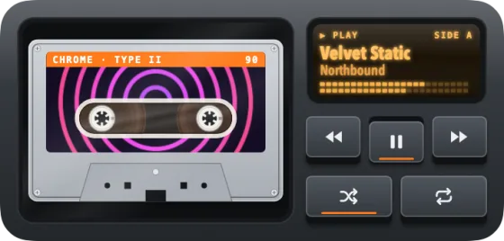 The widget as the Graphite Pro cassette deck