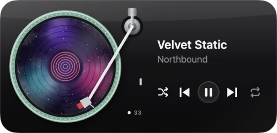 The widget as the Nebula turntable
